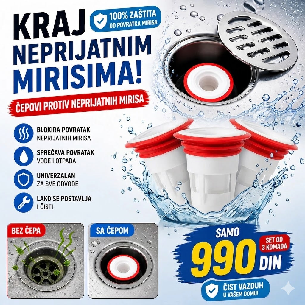 Čep protiv neprijatnih mirisa - 3 komada