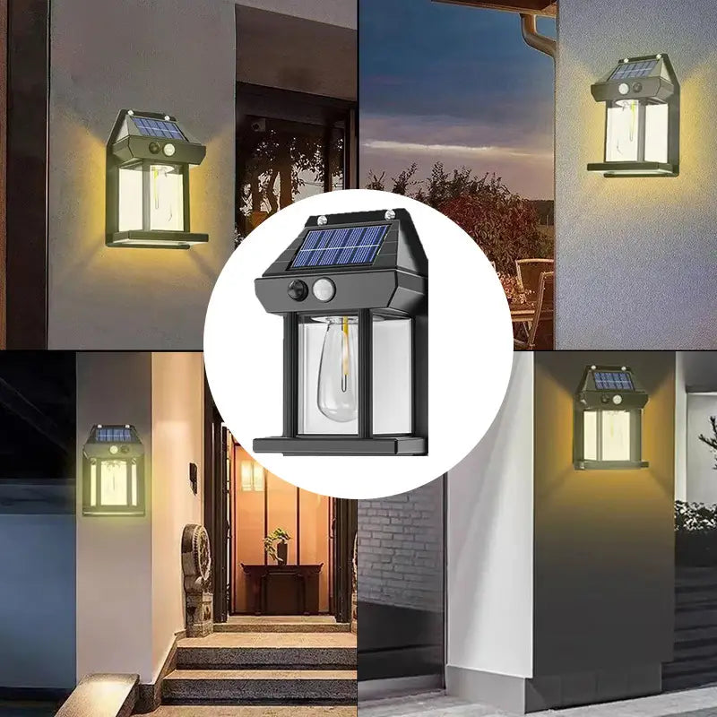 Retro solarna zidna lampa