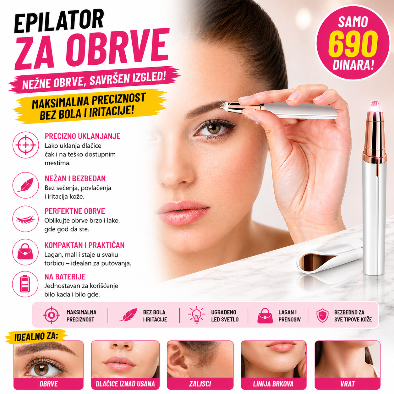 Epilator za obrve