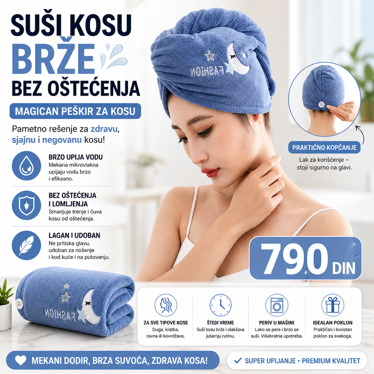 Magičan peškir za kosu