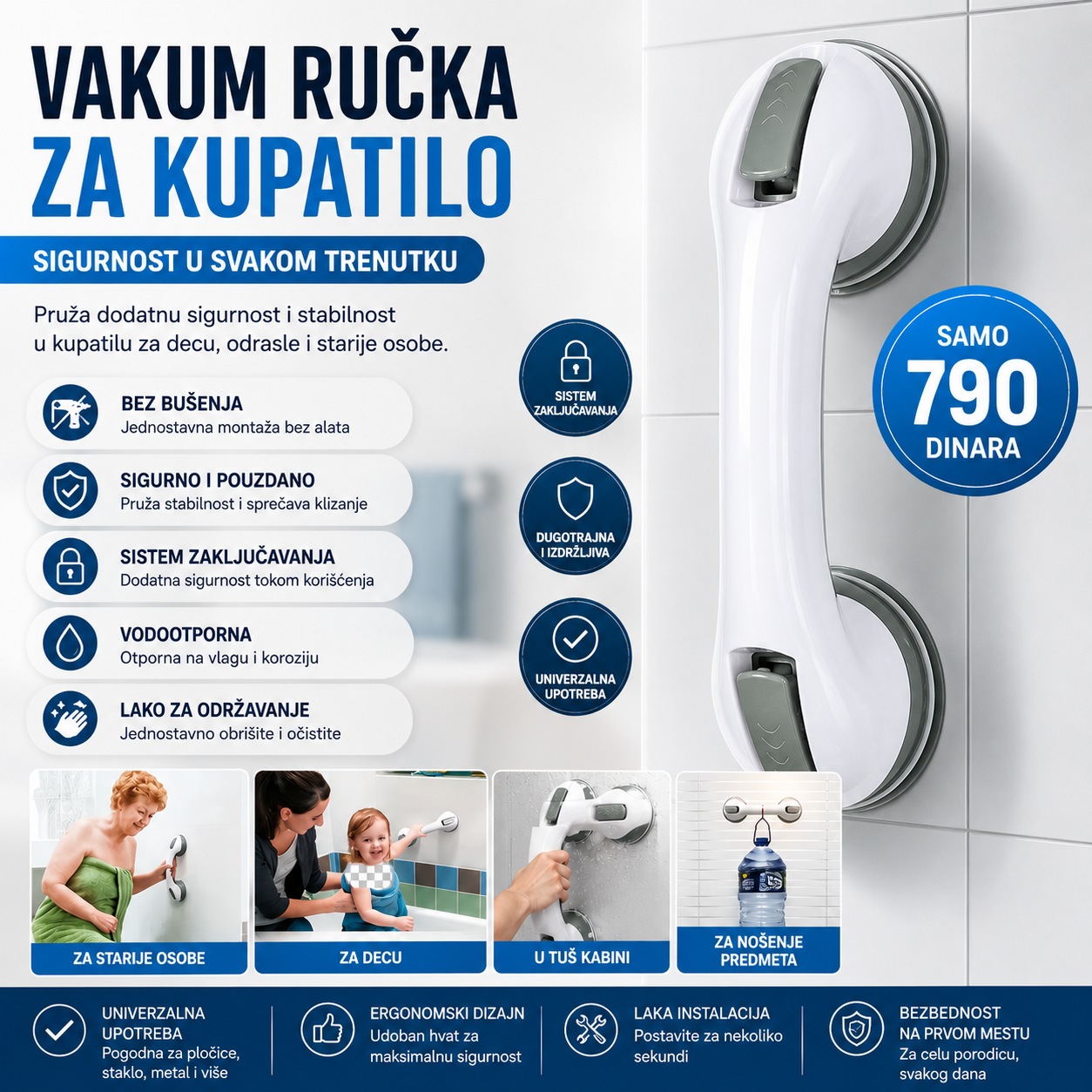 Vakum ručka za kupatilo