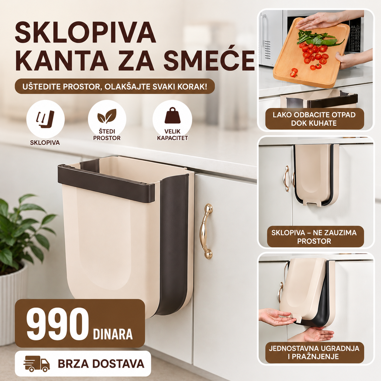 Sklopiva kanta za smeće