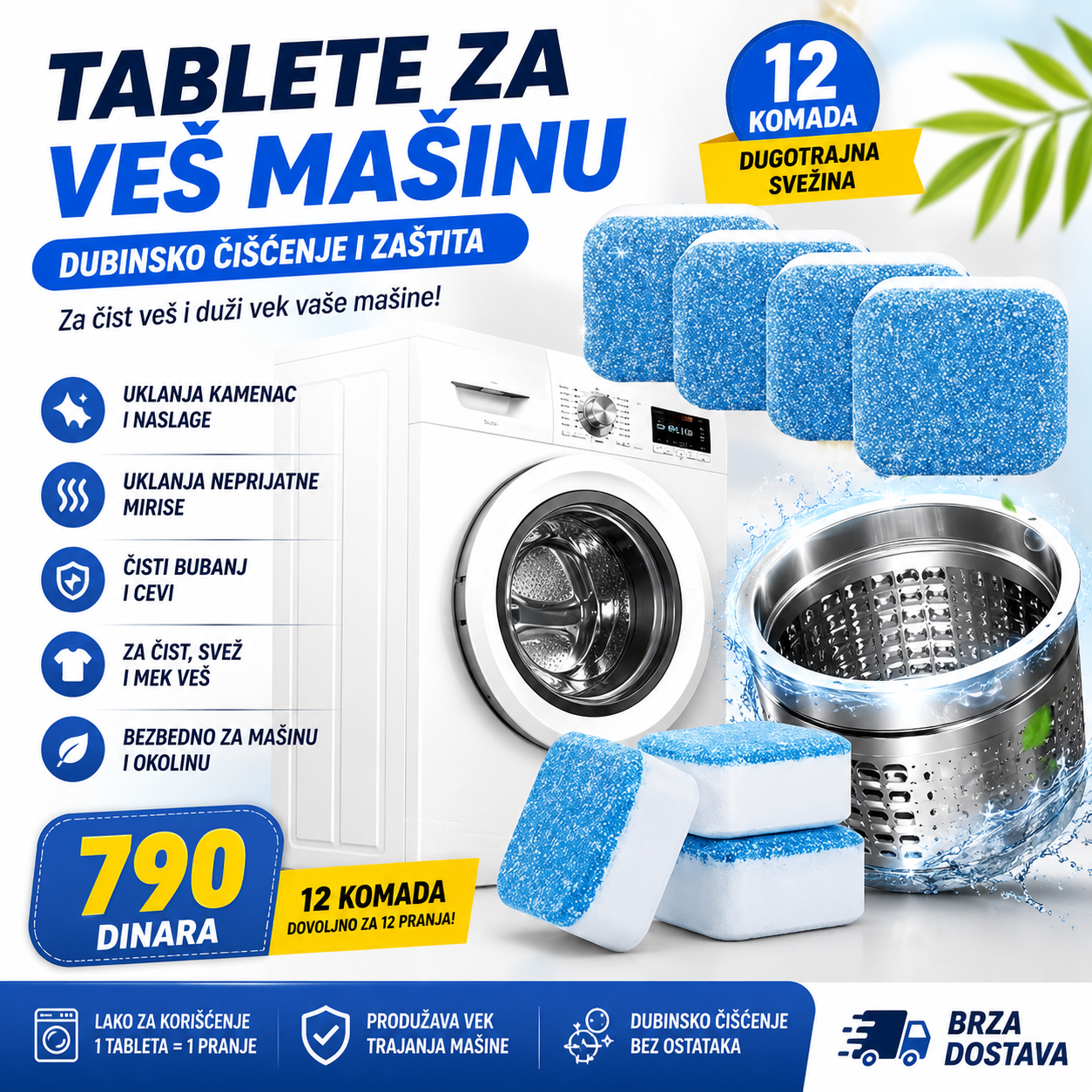 Tablete za veš mašinu - 12 komada
