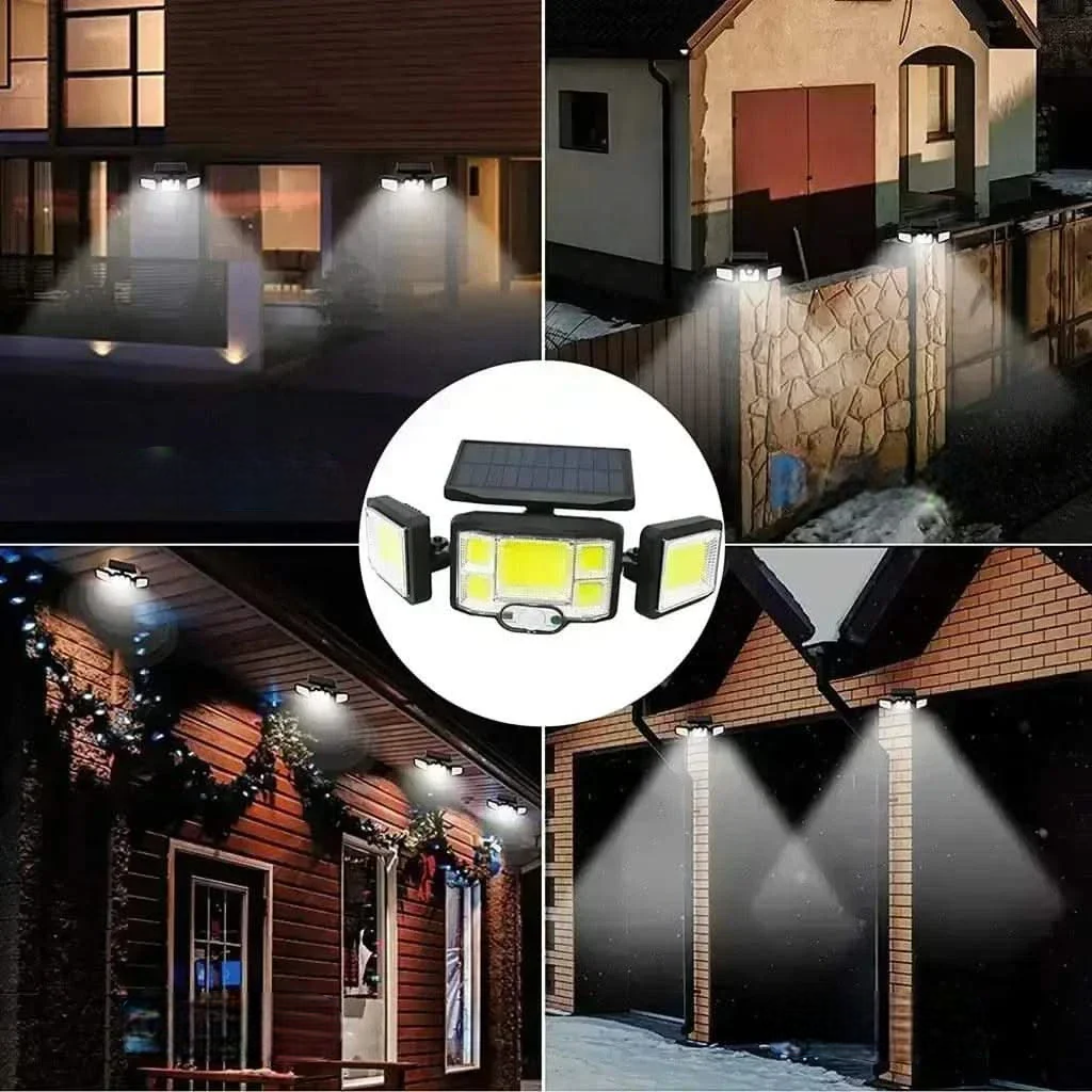 Trostrani Solarni LED Reflektor sa kablom